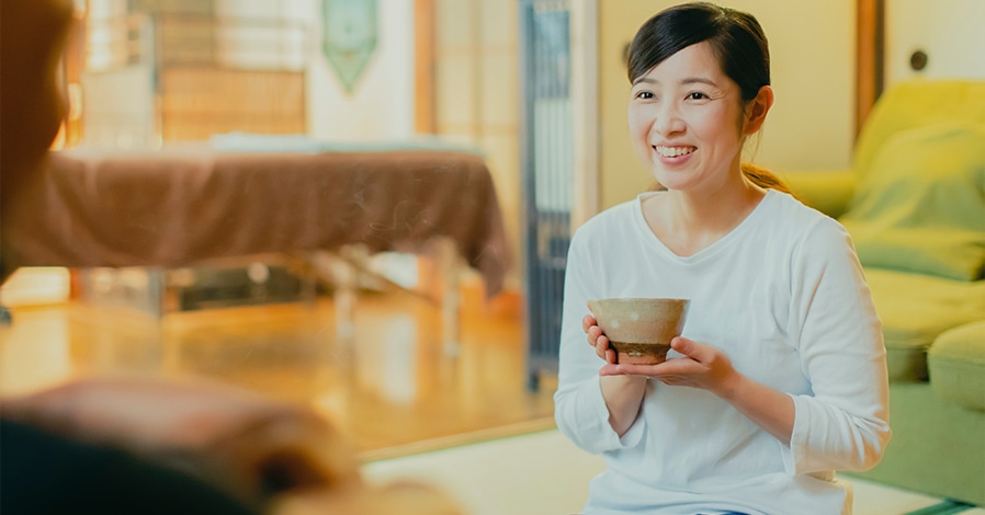 茶処でゆったりとした時間を